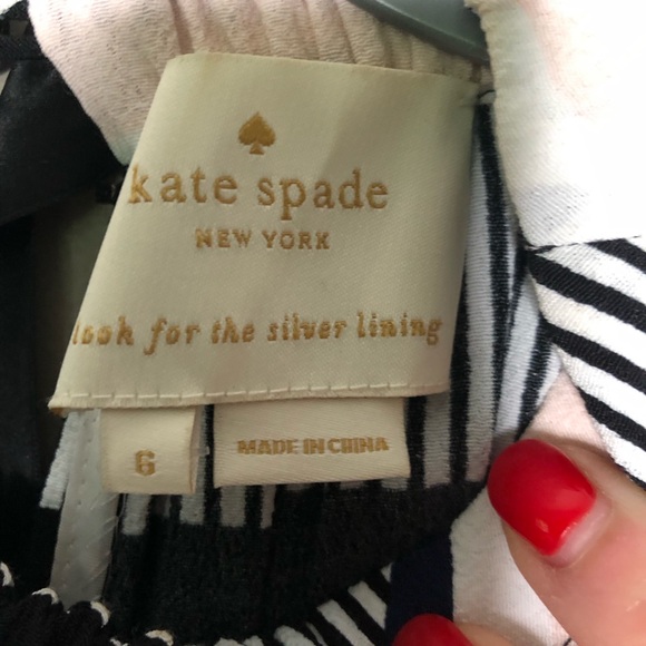 KATE SPADE Bay Stripe Tie Back Dress Size 6 - Picture 7 of 7